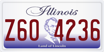 IL license plate Z604236