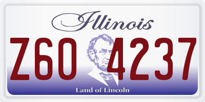 IL license plate Z604237