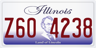 IL license plate Z604238