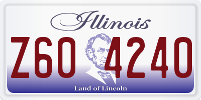 IL license plate Z604240