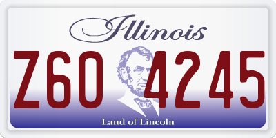 IL license plate Z604245