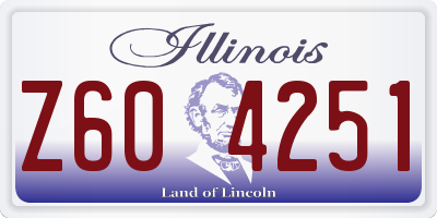 IL license plate Z604251