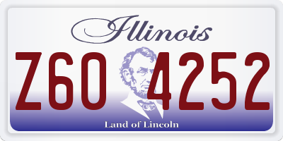 IL license plate Z604252