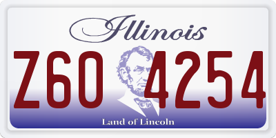 IL license plate Z604254