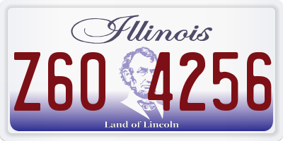 IL license plate Z604256