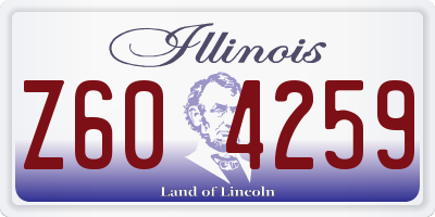 IL license plate Z604259
