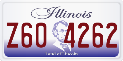 IL license plate Z604262