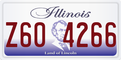 IL license plate Z604266