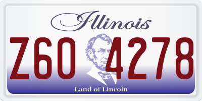 IL license plate Z604278