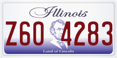 IL license plate Z604283