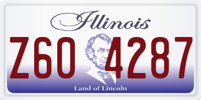 IL license plate Z604287