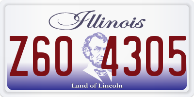 IL license plate Z604305