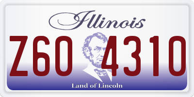 IL license plate Z604310