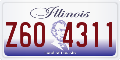 IL license plate Z604311