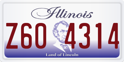 IL license plate Z604314