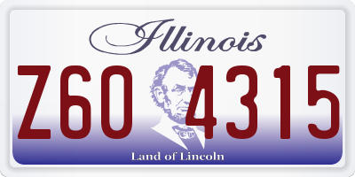 IL license plate Z604315