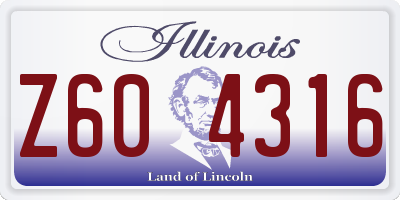 IL license plate Z604316