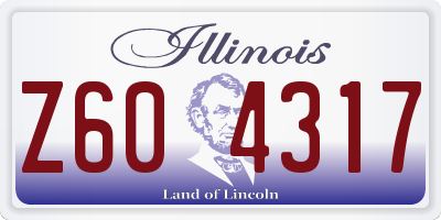 IL license plate Z604317