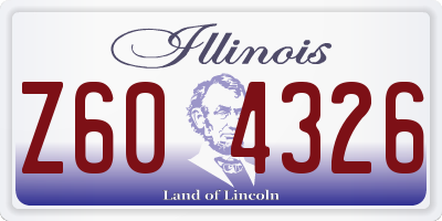 IL license plate Z604326