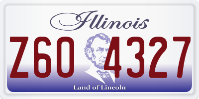 IL license plate Z604327