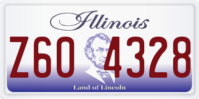 IL license plate Z604328