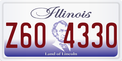 IL license plate Z604330