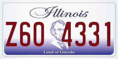 IL license plate Z604331