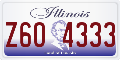 IL license plate Z604333