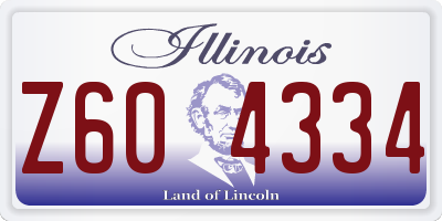 IL license plate Z604334