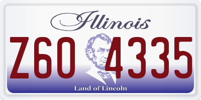 IL license plate Z604335