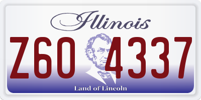 IL license plate Z604337