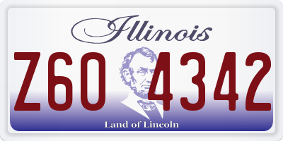 IL license plate Z604342