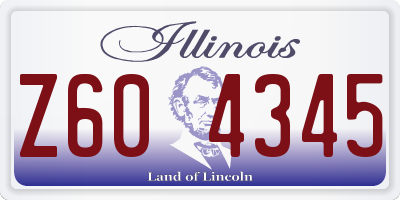 IL license plate Z604345
