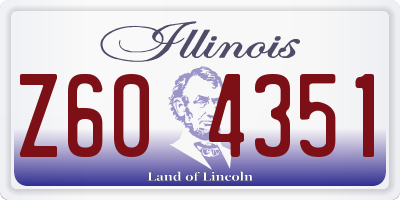 IL license plate Z604351