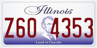 IL license plate Z604353