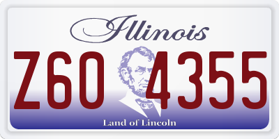 IL license plate Z604355