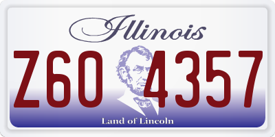 IL license plate Z604357