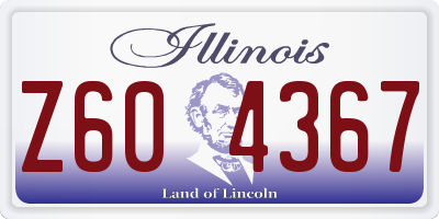 IL license plate Z604367