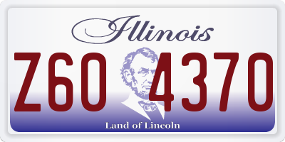 IL license plate Z604370