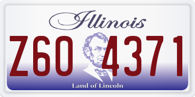 IL license plate Z604371