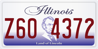 IL license plate Z604372