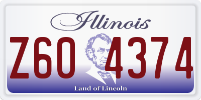 IL license plate Z604374