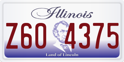 IL license plate Z604375