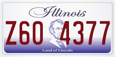 IL license plate Z604377