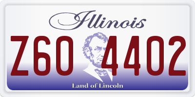 IL license plate Z604402