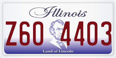 IL license plate Z604403