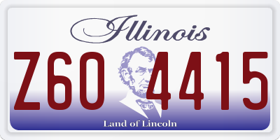 IL license plate Z604415
