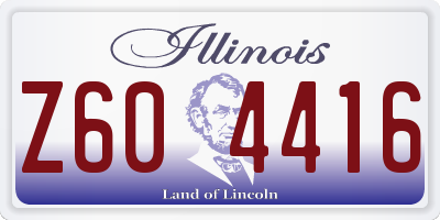 IL license plate Z604416