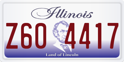 IL license plate Z604417