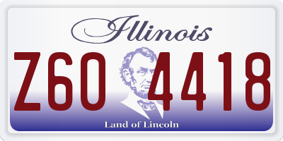 IL license plate Z604418